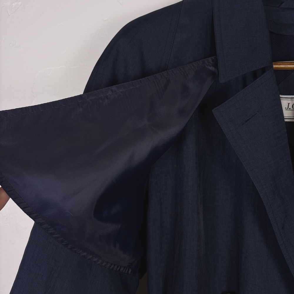 Vintage J. Gallery Woman's Trench Coat Size 7/8 Navy Blue 80's 90's Capsule - Picture 6 of 16